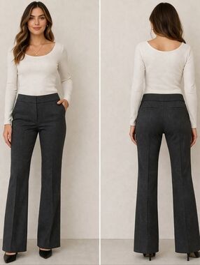 Ann Taylor LOFT Gray Julie Bootcut Bi-Stretch Pants Women’s 10